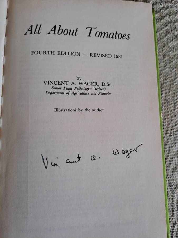 All about Tomatoes 4th Edition - Vincent A. Wager