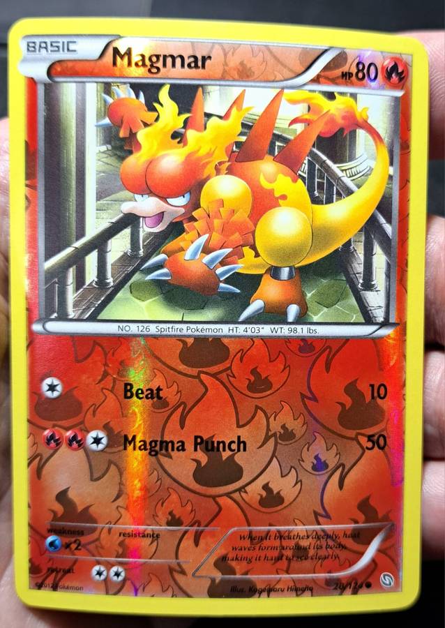Pokemon Trading Cards - TCG - Magmar - 20/124 - Reverse Holo - 2012  Dragons Exalted - (NM)