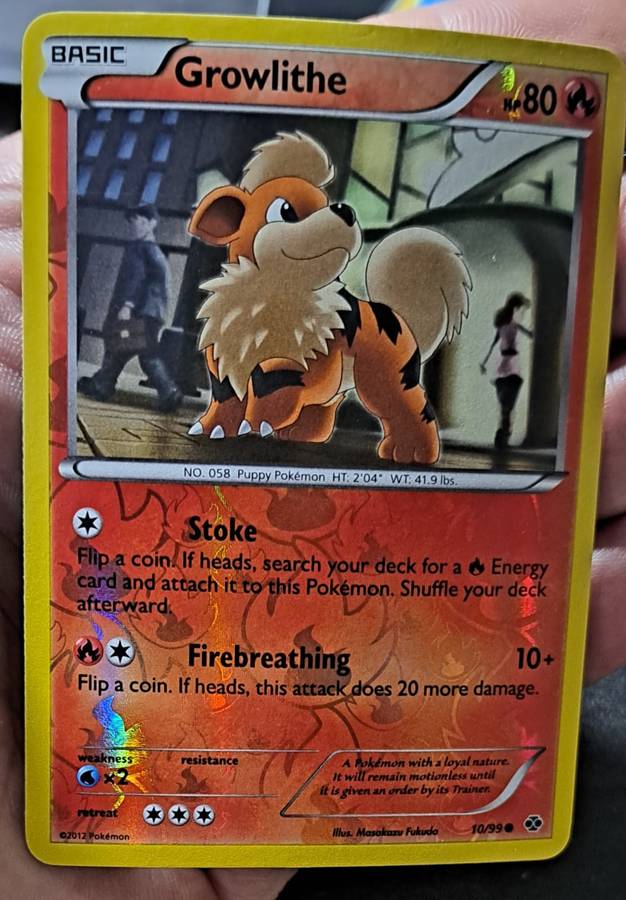 Pokemon Trading Cards - TCG - Growlithe - 10/99 - Reverse Holo - Next Destinies (NM)