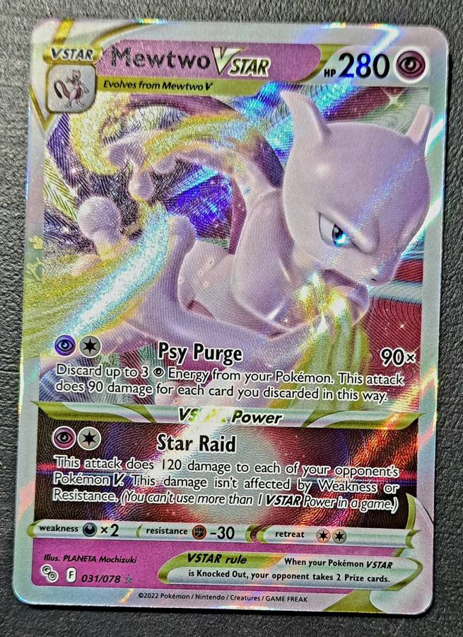 Pokemon Trading Cards - Mewtwo VSTAR (031/078) [Pokémon GO] - NM