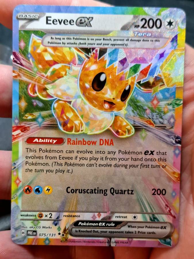 Pokemon Trading Cards - Eevee ex - 075/131 - Ultra Rare Scarlet & Violet: Prismatic Evolutions  - NM