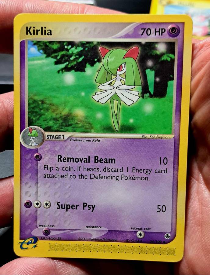 Pokemon Trading Cards - Kirlia - 34/109 - Uncommon Ex Ruby & Sapphire Singles - NM