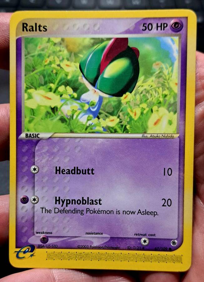 Pokemon Trading Cards - Ralts - 67/109 - Common Ex Ruby & Sapphire Singles -NM