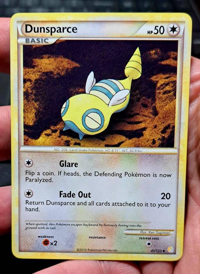 Pokemon Trading Cards - Dunsparce - 41/123 - Uncommon Heart Gold Soul Silver (Base Set) Singles - NM