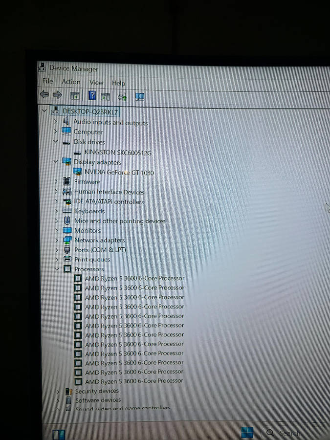 PC Box - Ryzen 5 3600, A320M, 16gb RAM, 500gb SSD, 1030 2gb