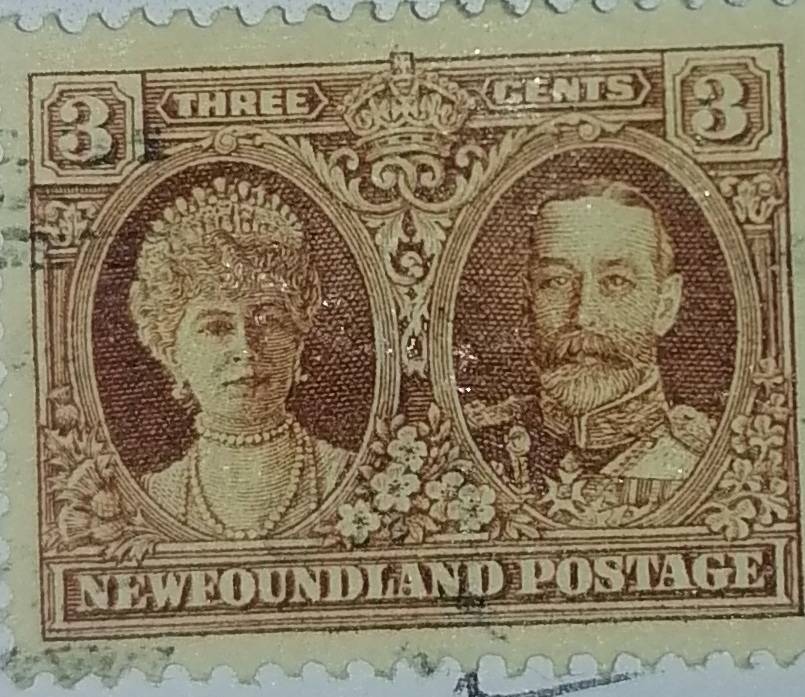 NEWFOUNDLAND 1928 PUBLICITY ISSUE 3c BROWN KING GEORGE V AND QUEEN MARY