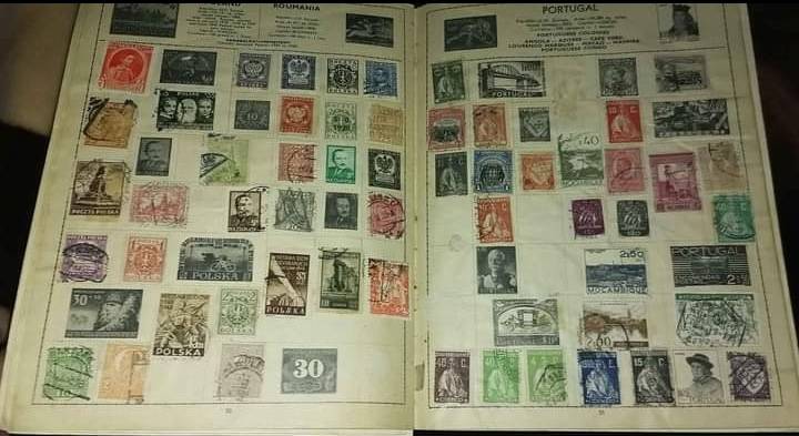 OLDER WORLD STAMPS  IN AMBUM , 100's of Stamps 1800's to early 1900's