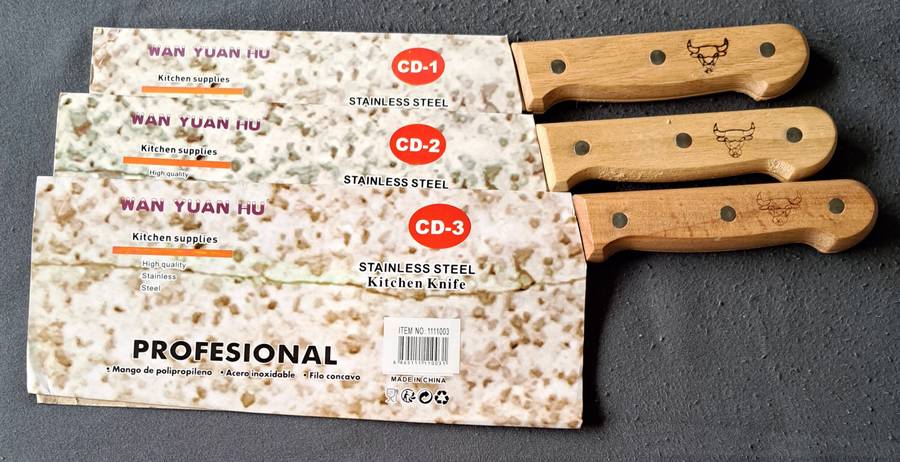 CLEAVER KNIVES SET OF 3 **NEW**