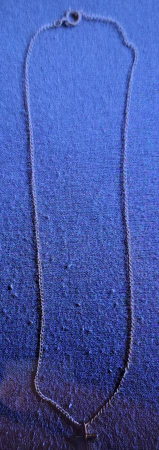 Vintage ppc 14K BF Cross pendant chain yellow gold --Religious Jewellery.