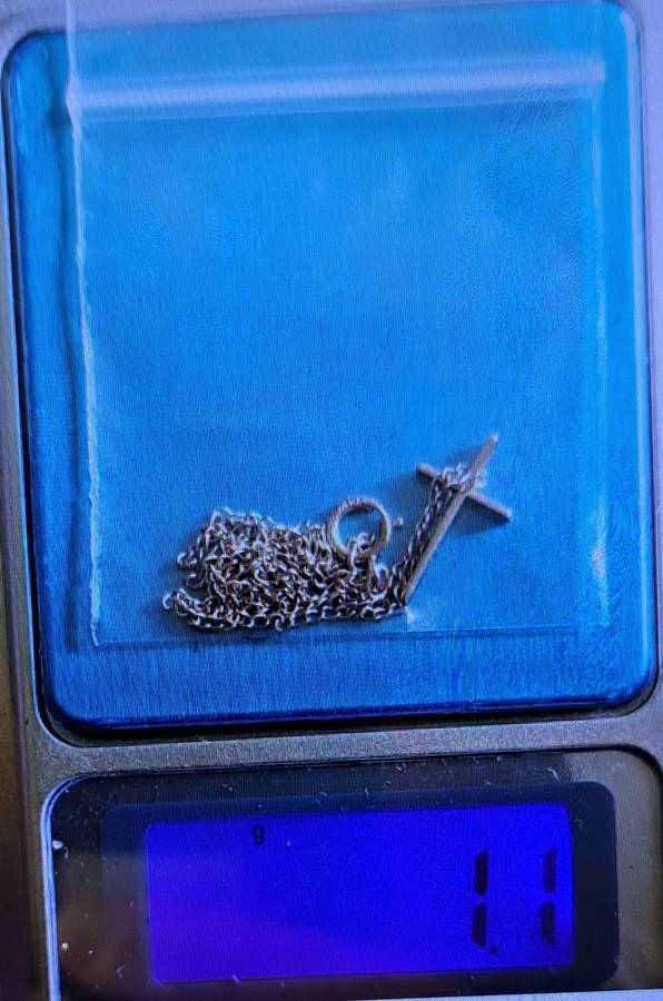 Vintage ppc 14K BF Cross pendant chain yellow gold --Religious Jewellery.