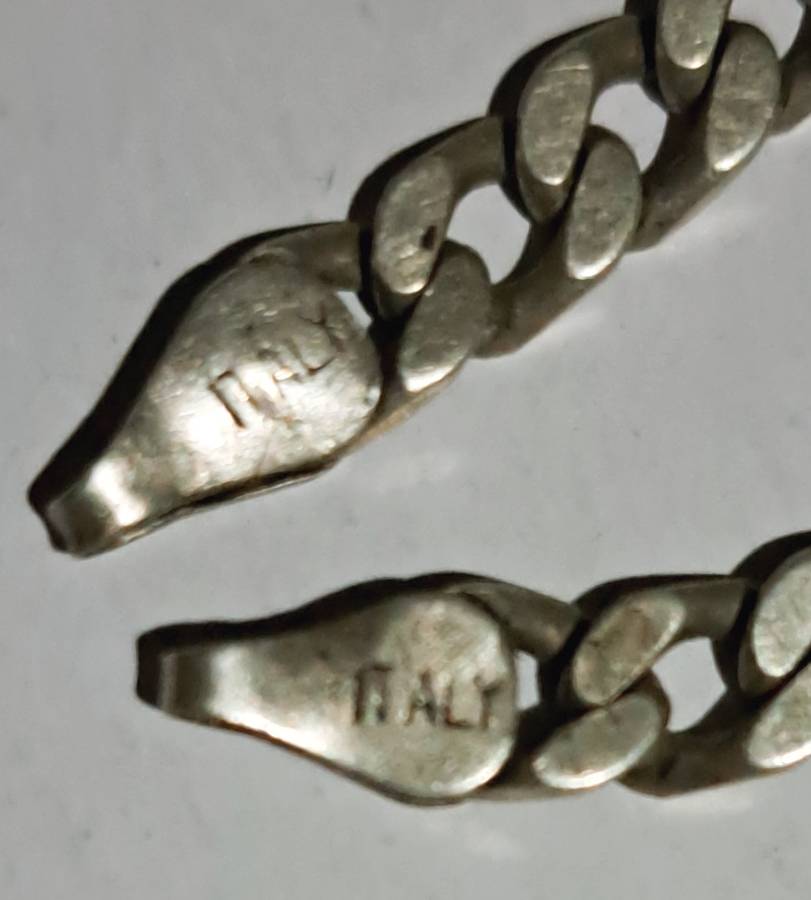 Genuine Solid Sterling Silver Necklace & Bracelet[ 24,5g ] 92% Silver need clip.