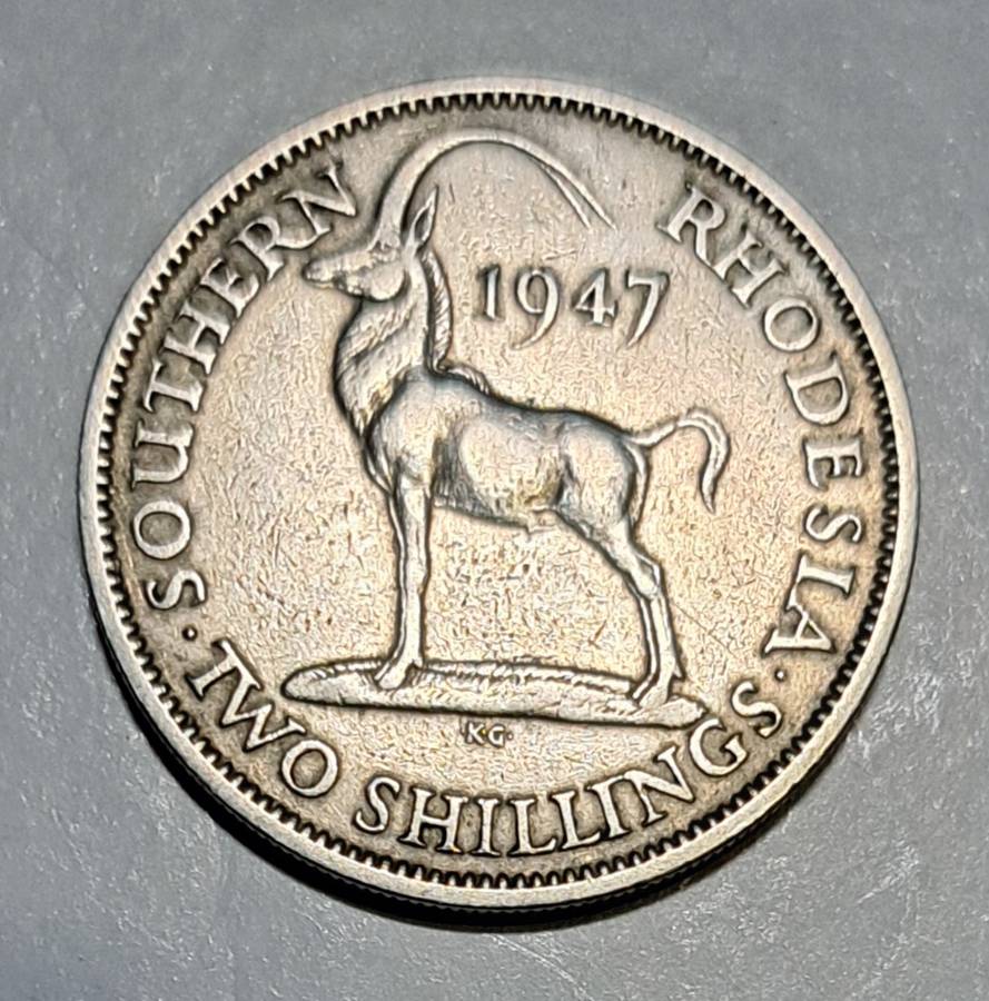 Southern Rhodesia Two Shillings Coin 1947.