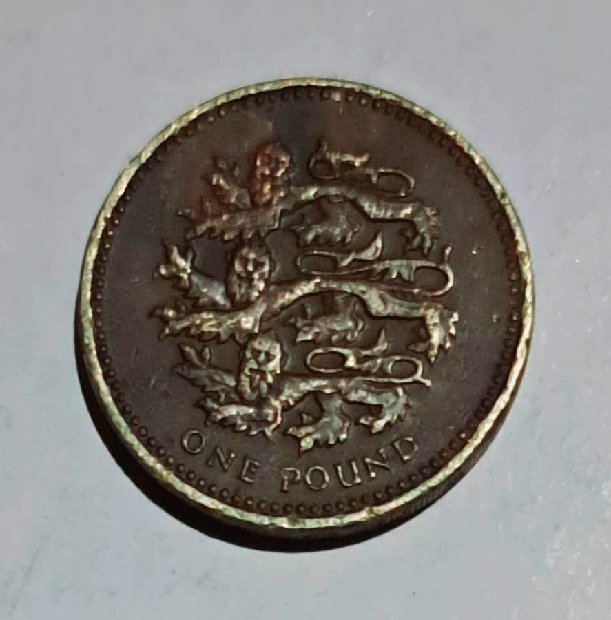 2 One Pound Coins 2002 Queen Elizabeth.