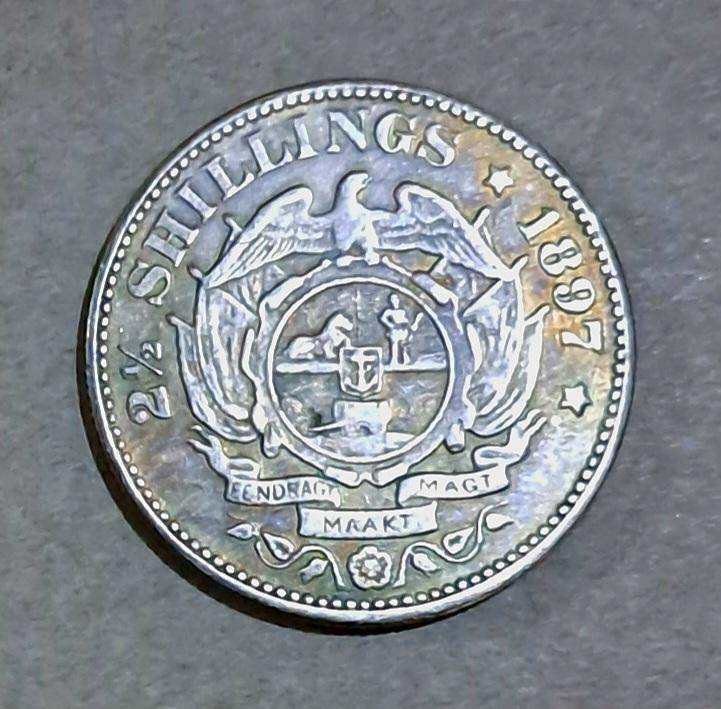 1897 S.A. Kruger  " Half-Crown " Historical Commemorative Coin.