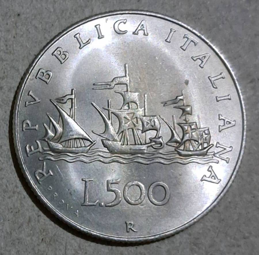 Vintage L,500 Italian Commemorative coin New
