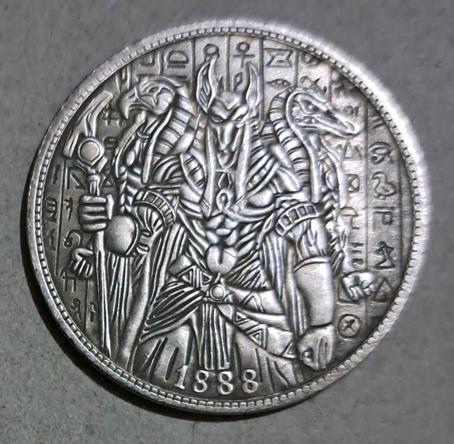 Vintage Anubis Commemorative coin New Crown size coin.