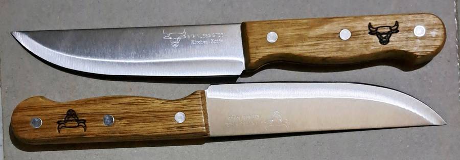 Kitchen Knife Combo 2 Knives with wooden handle for one bid. "New" 30.cm