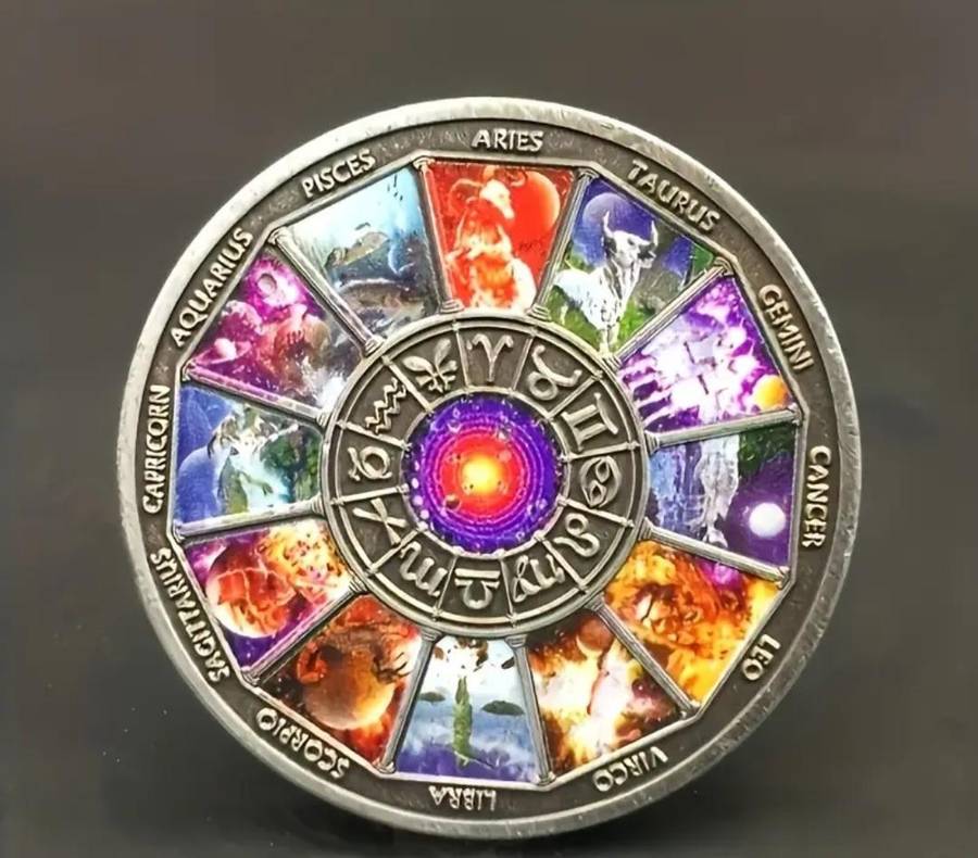 Zodiac Signs Unique Vintage Astrology Commemorative Coin. NEW in Capsule