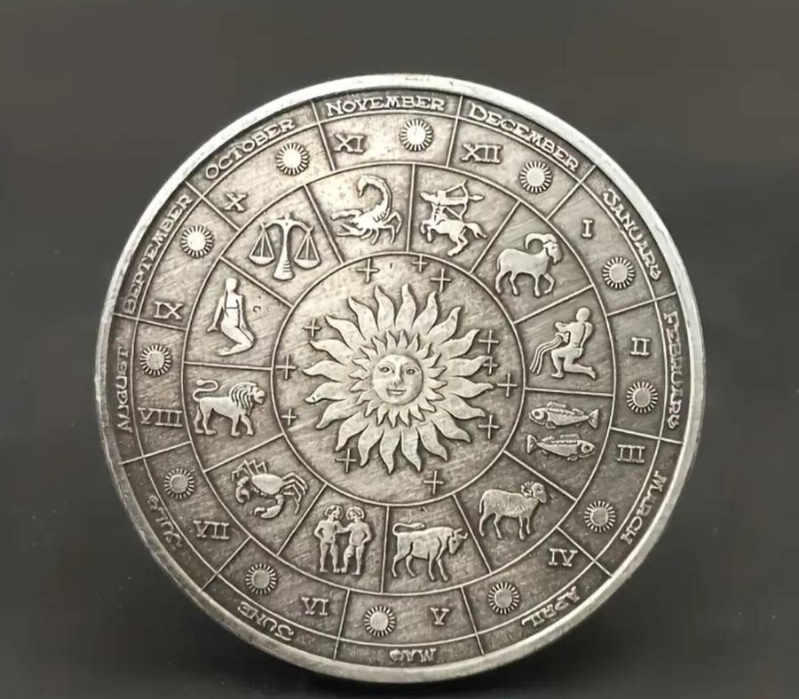 Zodiac Signs Unique Vintage Astrology Commemorative Coin. NEW in Capsule