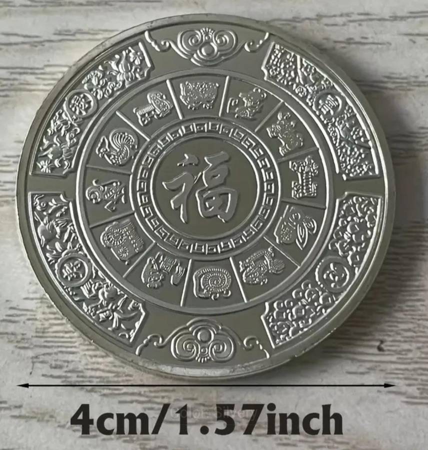 Silver Plated Lucky Koi Fish Coin New in Capsule 40mm