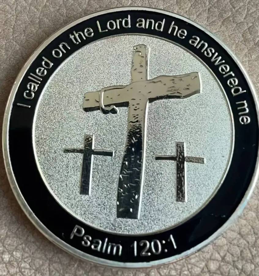 Inspirational Psalm 120:1 Cross Religious Commemorative Coin New in Capsule.