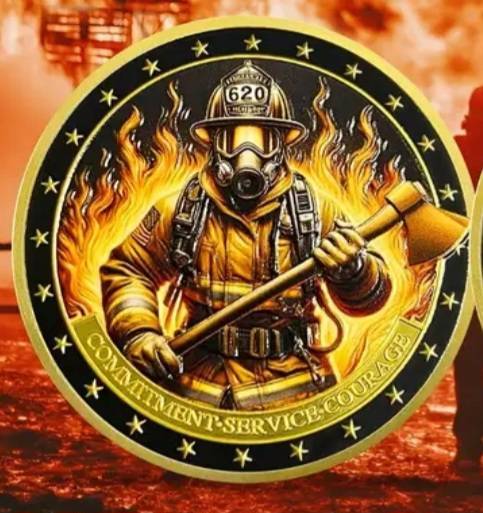Fire Fighters Courage Honoring Bravery & Dediction,Commemorative Coin New in Capsule.