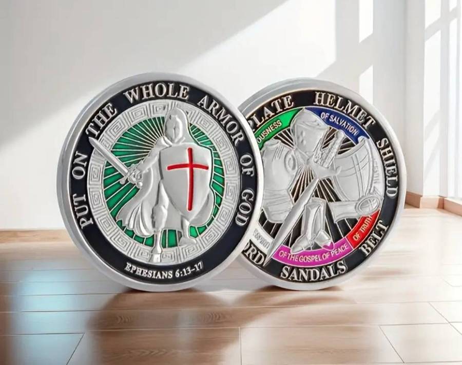 Put on the Whole Armor of God " Ephesians 6 13-17" Religious Commemorative Coin New in Capsule