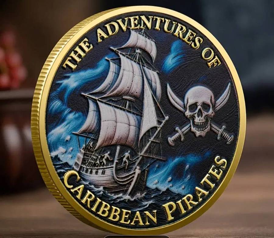 Jack Sparrow The Caribbean Pirates Commemorative Coin. New in Capsule.