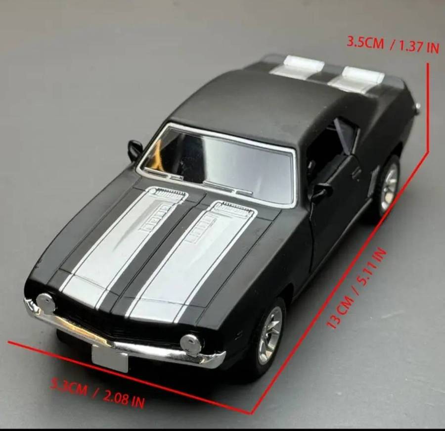 Ford Mustang Die-Cast 1:36 Pull Back Friction Ricing Toy Car. New " Black "