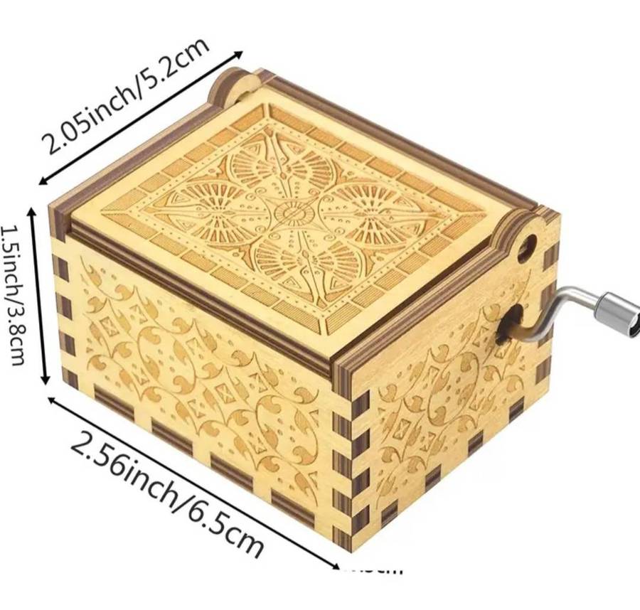 Music Gift Box, Wooden Hand Crank Musical Box Play "You Are My Sunshine" Gift For Vroulief"