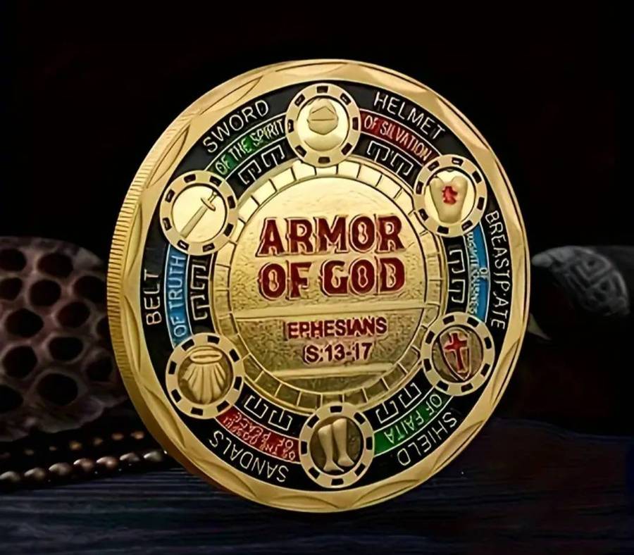 Armor of God  Commemorative Coin.  " Pray Always "