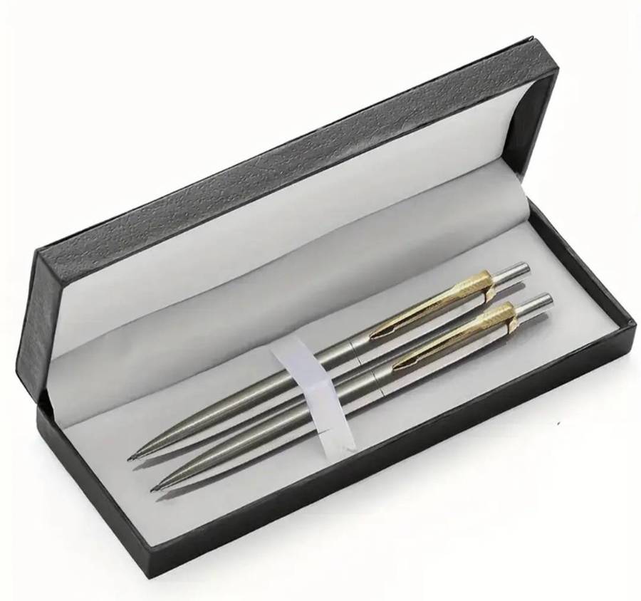 Premium British Ballpoint Pen Set 24K Gold Trim,Executives Gift Set in luxury Case/Box. New