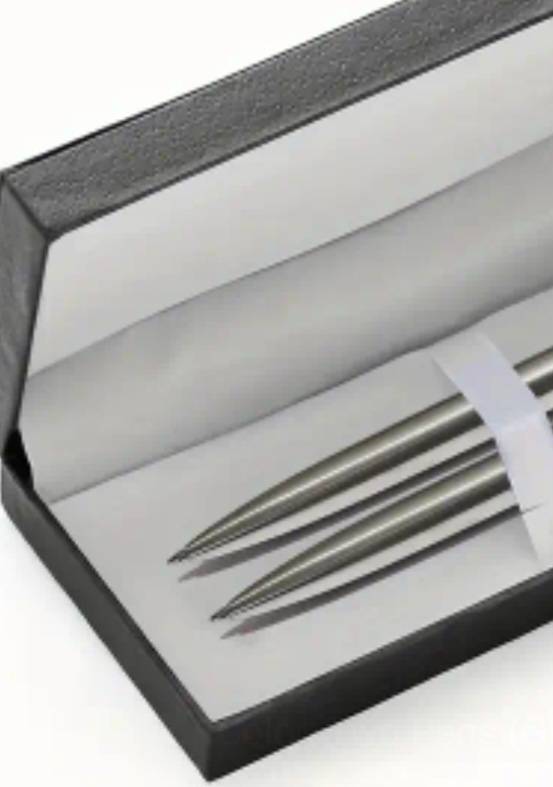 Premium British Ballpoint Pen Set 24K Gold Trim,Executives Gift Set in luxury Case/Box. New