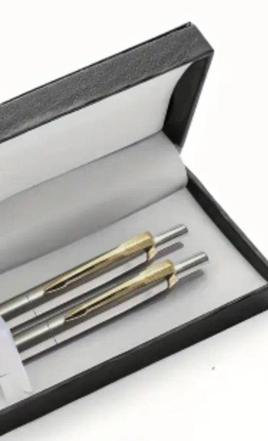 Premium British Ballpoint Pen Set 24K Gold Trim,Executives Gift Set in luxury Case/Box. New
