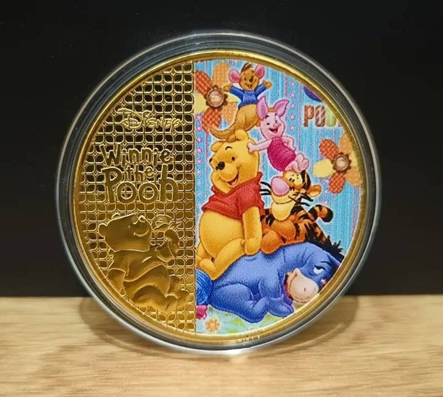 Disney 5.pcs Winnie the Pooh characters Commemorative coin Set New in Capsules