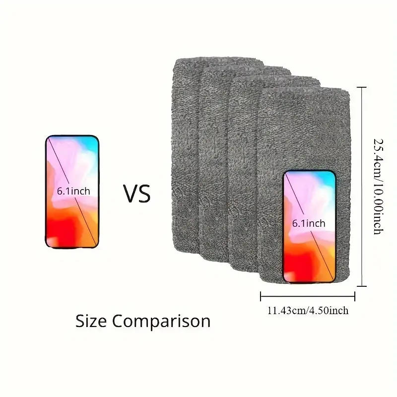 2 pcs Coral Fleece Reusable Microfiber Mop Pads