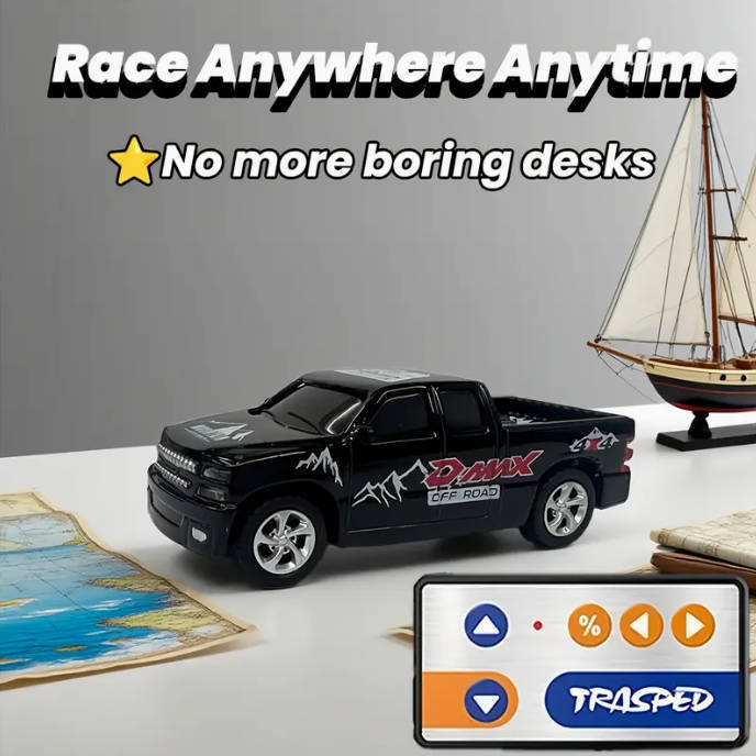 1:64 Alloy Mini RC Car | 2.4G Anti-Interference Multi-Car Racing & 3-Speed Control