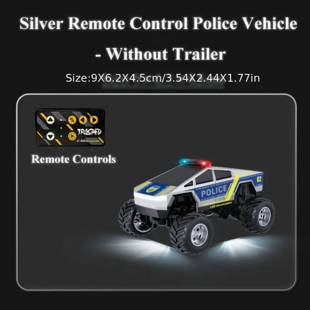 RC 1:64 Alloy Police RC Car with Triple Control Modes (APP/Card)