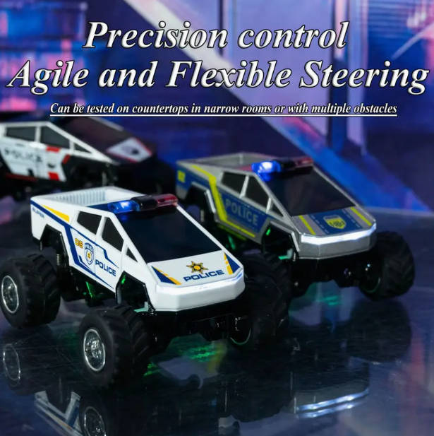 RC 1:64 Alloy Police RC Car with Triple Control Modes (APP/Card)