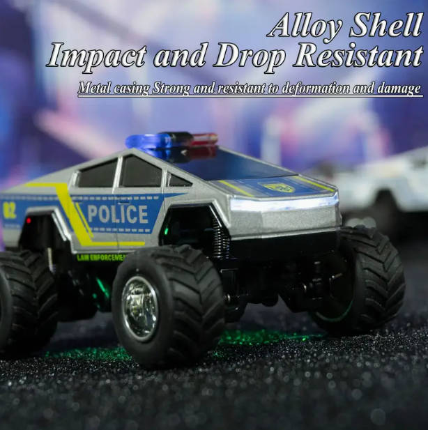 RC 1:64 Alloy Police RC Car with Triple Control Modes (APP/Card)