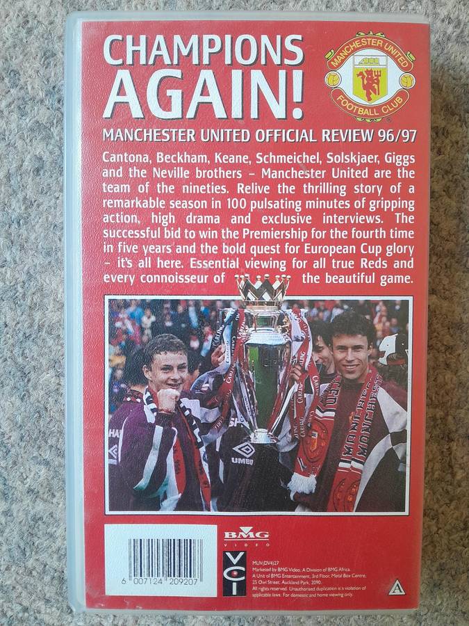 Manchester United Football Club - Official Season Review VHS Tapes 95/96 & 96/97 & 98/99
