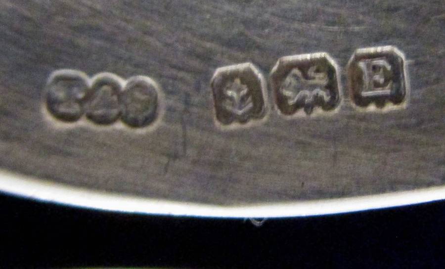 38 Grams Sterling Silver Floral Enamel Coffee Spoons Hallmarked