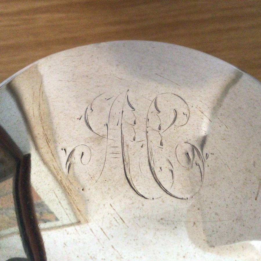 67.1 grams Sterling Silver Lidded Glass Powder Bowl London 1935!