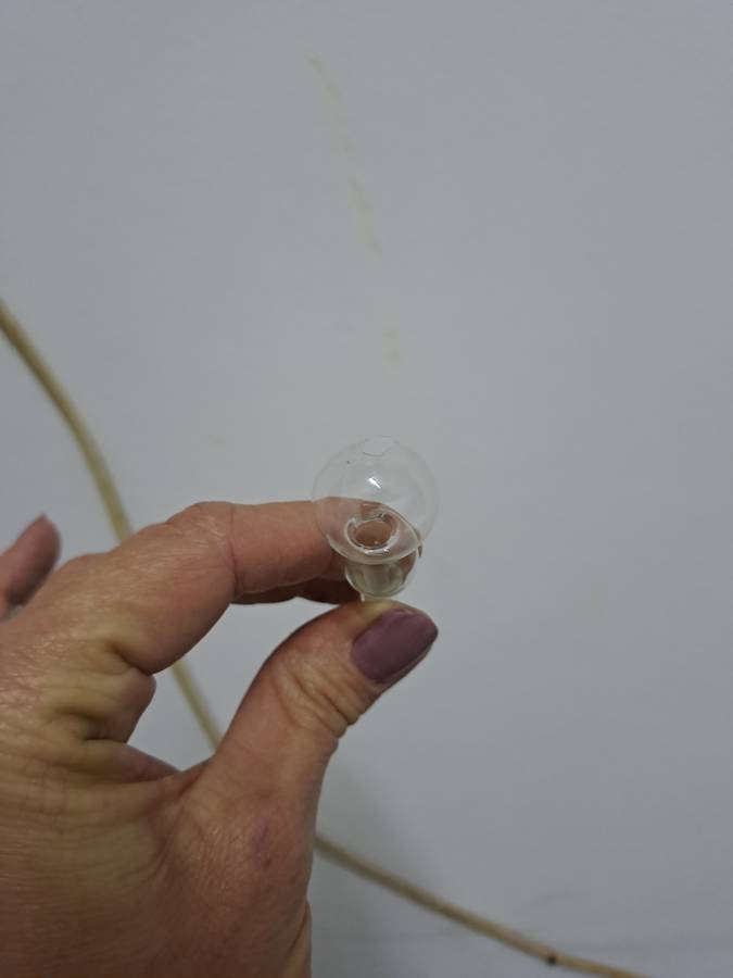 Pyrex Oil Burning Pipe / Clear Crystal Lolly