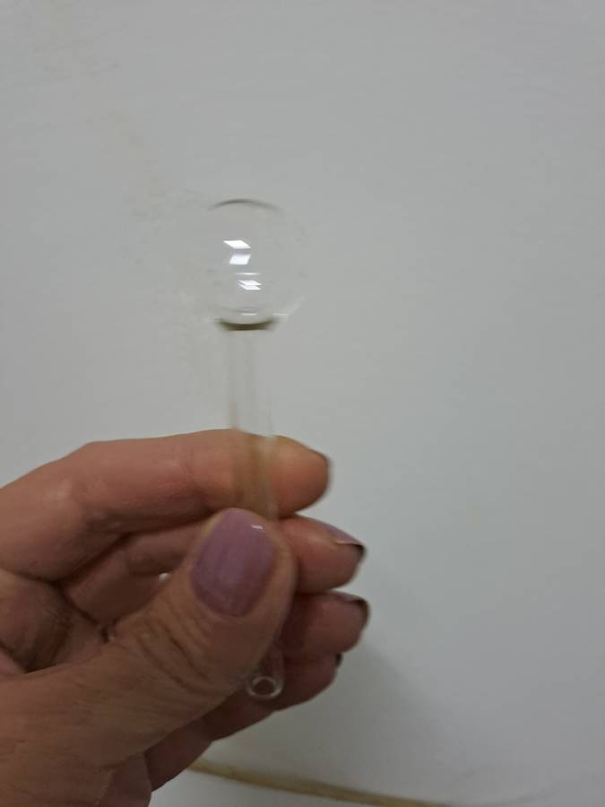 Pyrex Oil Burning Pipe / Clear Crystal Lolly