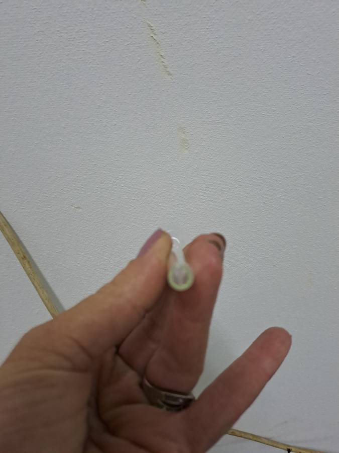 Pyrex Oil Burning Pipe / Clear Crystal Lolly