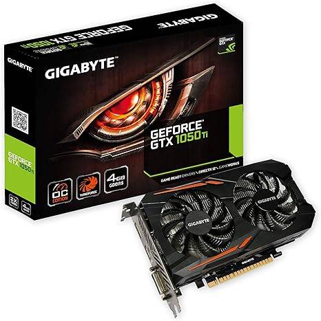 Gigabyte Geforce GTX 1050 Ti OC 4GB GDDR5 128 Bit PCI-E Graphic Card (GV-N105TOC-4GD) Black