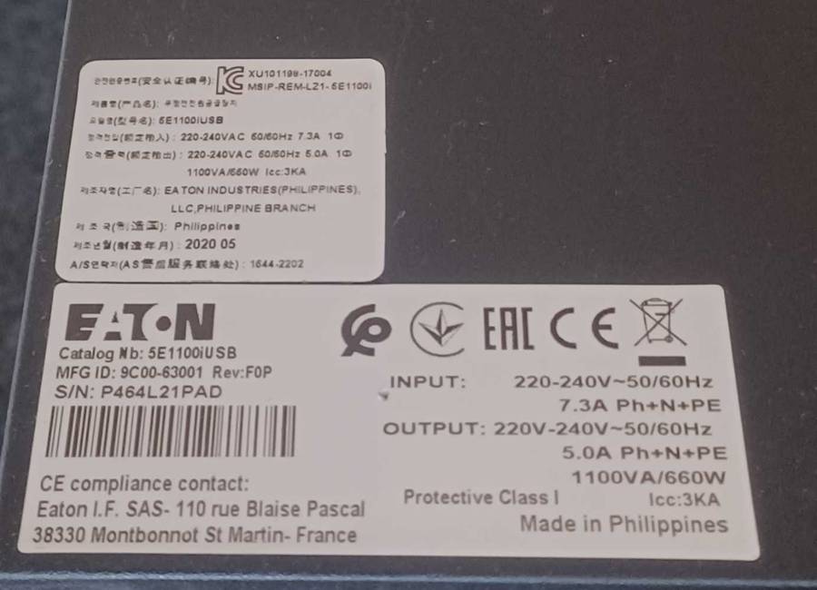 UPS 1000VA 660W EATON 5E