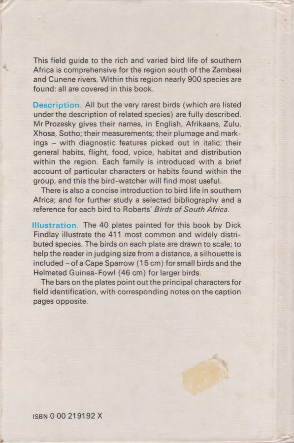 A field guide to the Southern Africa - O.P.M. Prozesky