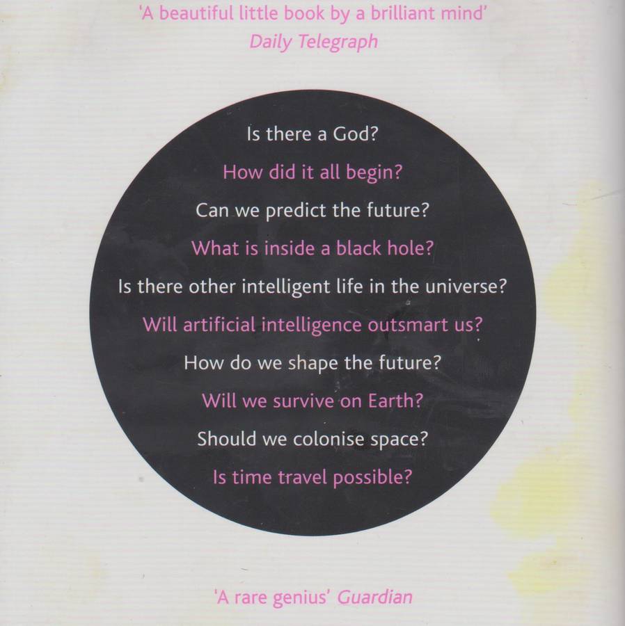 Brief answers to the big questions - Stephen Hawking